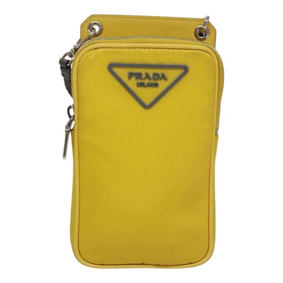 PRADA Shoulder Bag Nylon Yellow - Picture 2 of 16
